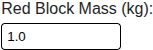 Simulation Configuration Controls (e.g., mass slider)